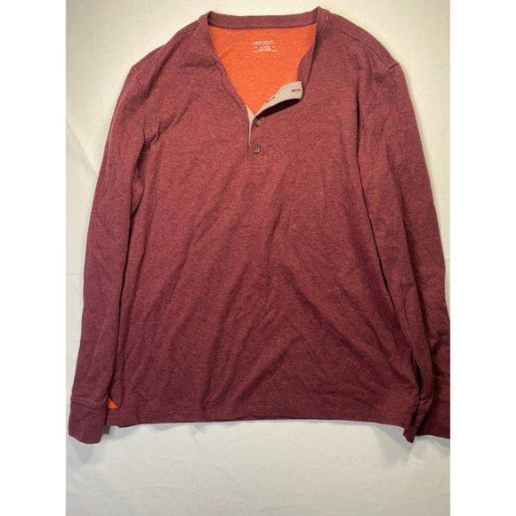 UNTUCKit Men's XL Red Grassi Long Sleeve Henley Shirt - Picture 1 of 7